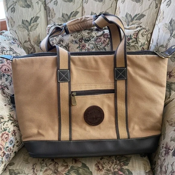 Vintage Eddie Bauer Tan and Brown insulated bag - Picture 1 of 7